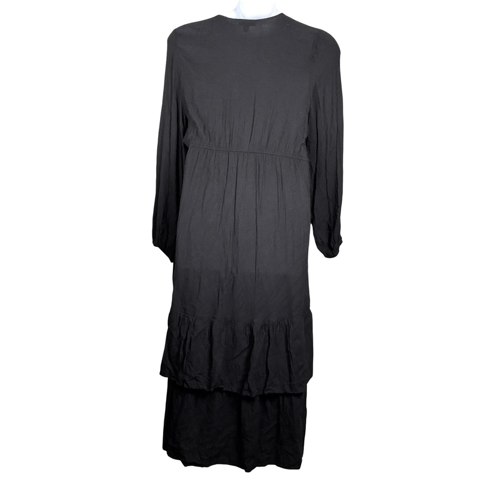 Knox Rose Wrap Dress XXL Black ‎ tiered rayon gauze Festival Dark Fairy - Picture 2 of 10